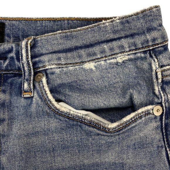 Hudson Jeans Straight Leg Crop Jeans Medium Wash Women Sz 30 Distressed - Picture 3 of 16
